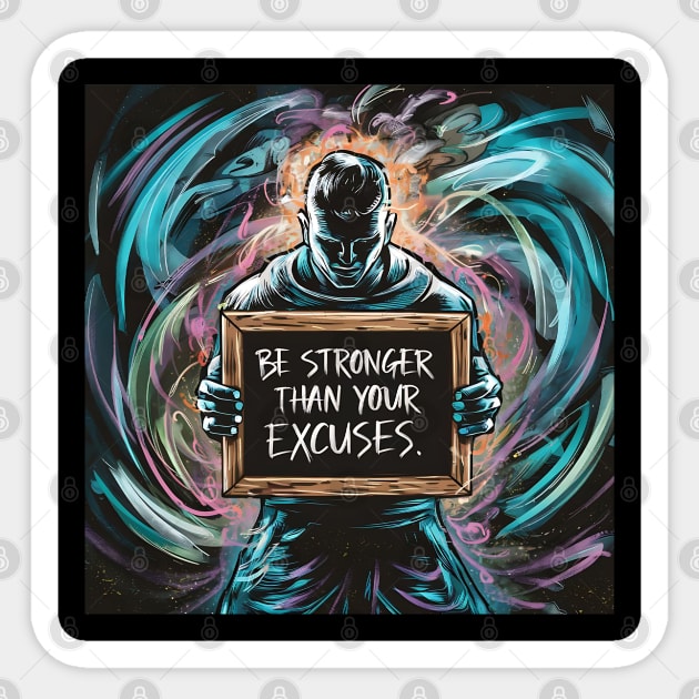 Be Stronger than your excuses Sticker by Trendz by Ami